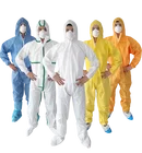 Nonwoven Coverall Waterproof Hazmat Suits Disposable PE Film Coverall