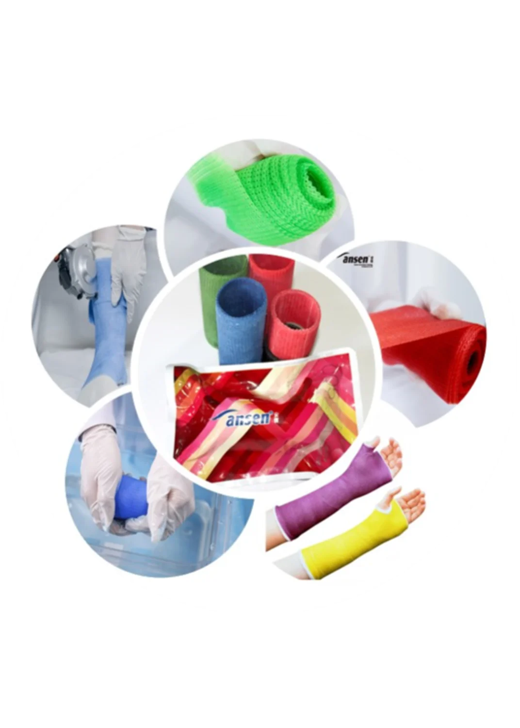 Water Activated Orthopedic Fiberglass Cast Colors Factory Price Fracture Fixation Used Medical