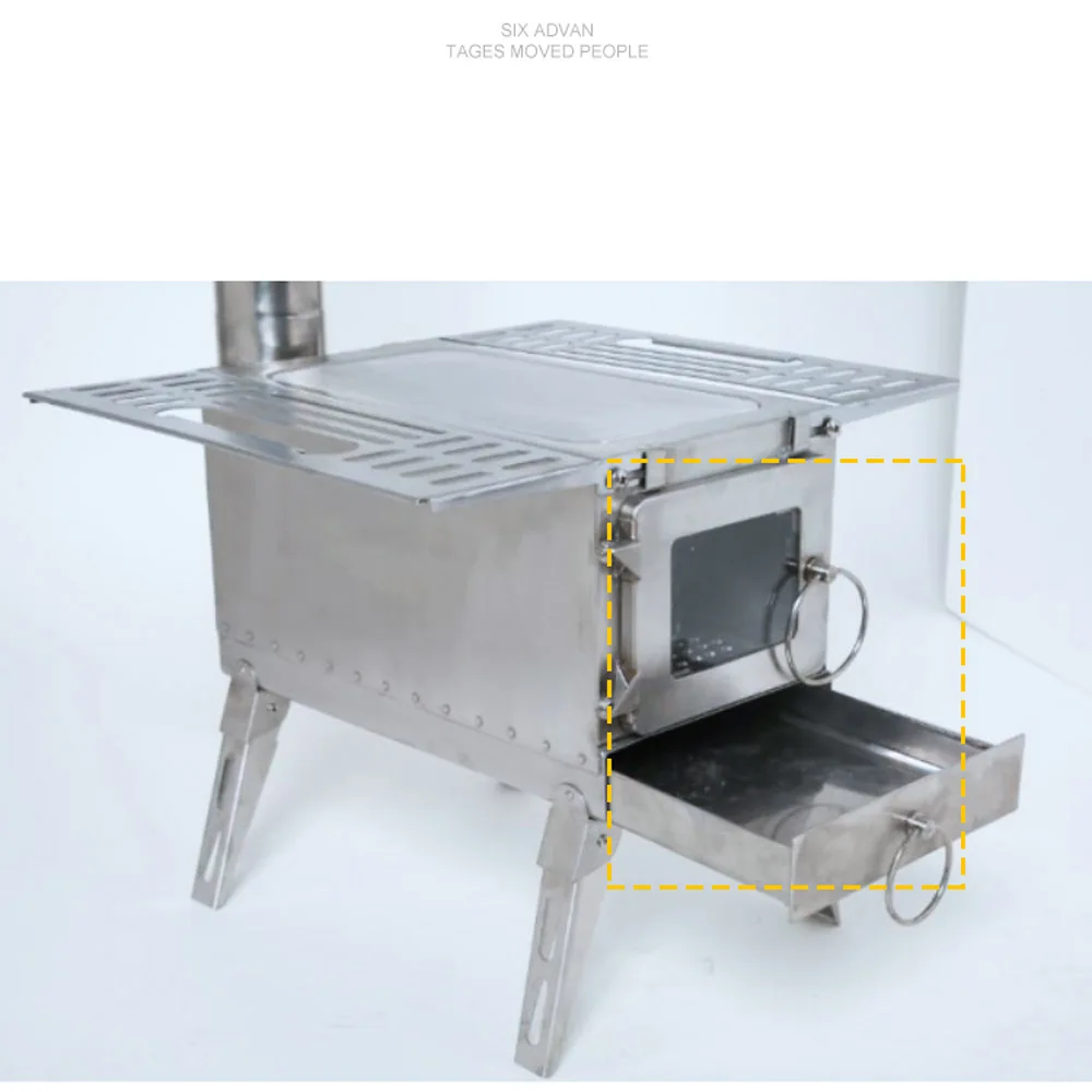 Outdoor 304 Stainless Steel Wood Stove Multipurpose Camping Tent