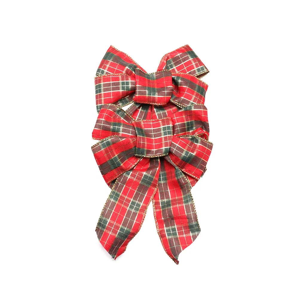 Christmas Bows Decoration 2020 Festival Indoor Polyester Handmade Bow-knot