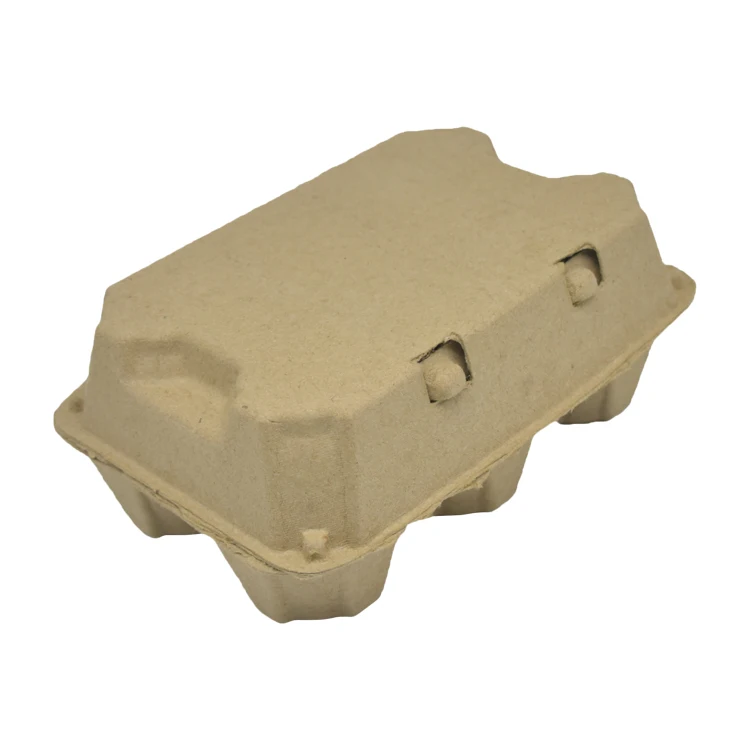 Hot Sells Custom Recycled Paper Pulp Molded Printed 6 Duck Egg Cartons
