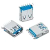 Free Sample 180 Degree DIP Plug-in type A Female Socket USB 3.0 Connector