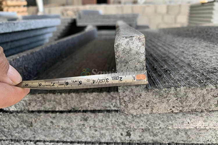 Samistone Natural Stone Stair Step Black New G684 Granite Steps with Rebated Edge