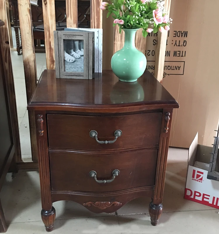 3 drawer timber bedside table