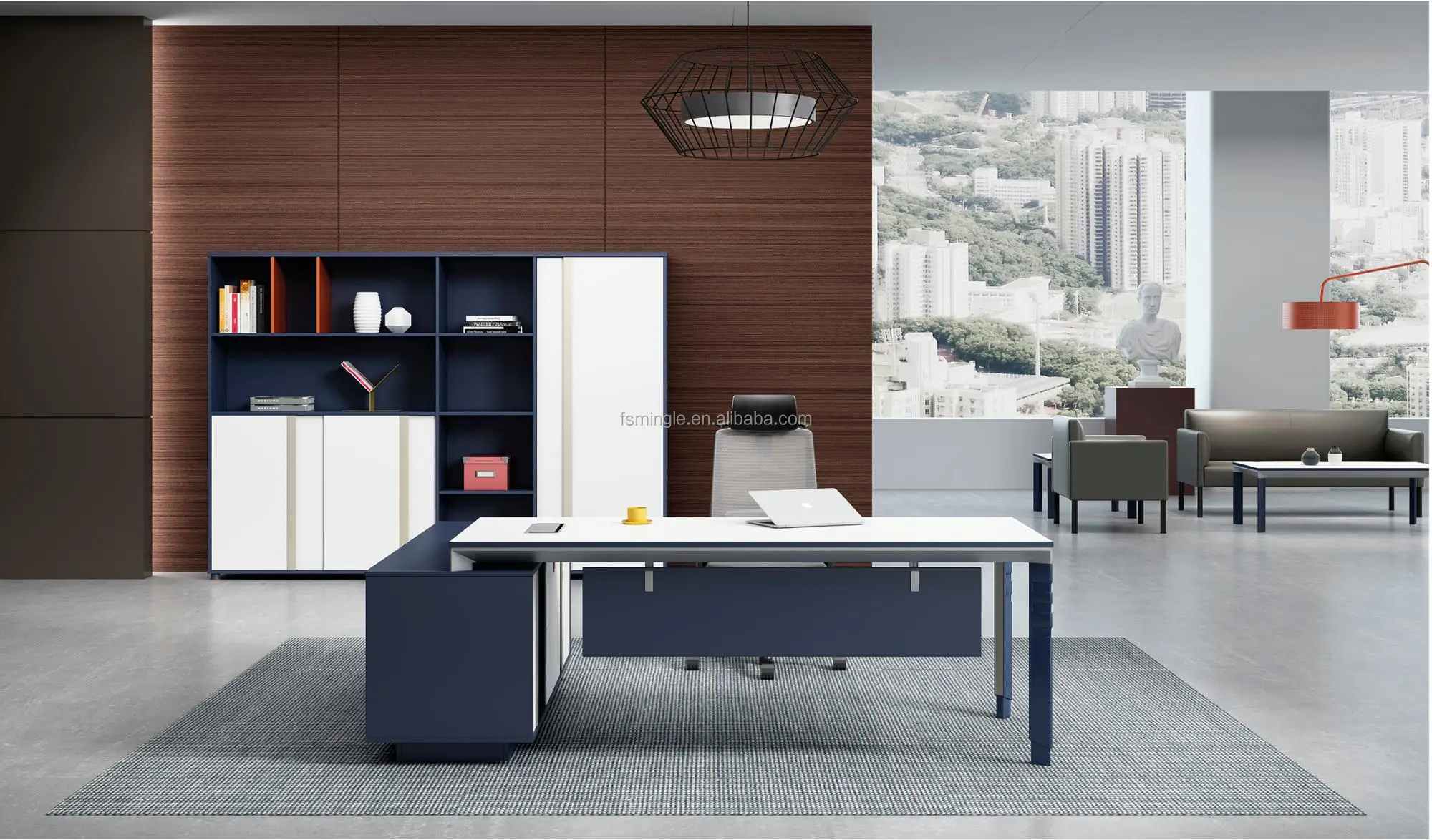 Manager/mitarbeiter Verwendet Büro Schreibtisch Für Büro Möbel Projekt