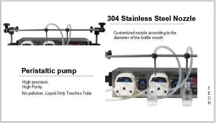double head Microcomputer Automatic Water Liquid Filling Machine 3.5L