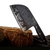 forged in fire blacksmiths high carbon steel almazankitchen original serbian chef kitchen cleaver knife with leather sheath