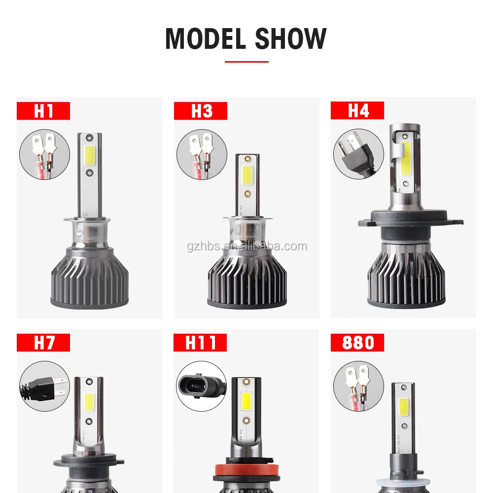 Haizg Auto Led Light S6 H11 H4 H7 Headlight 36w S6 Car Led Headlight