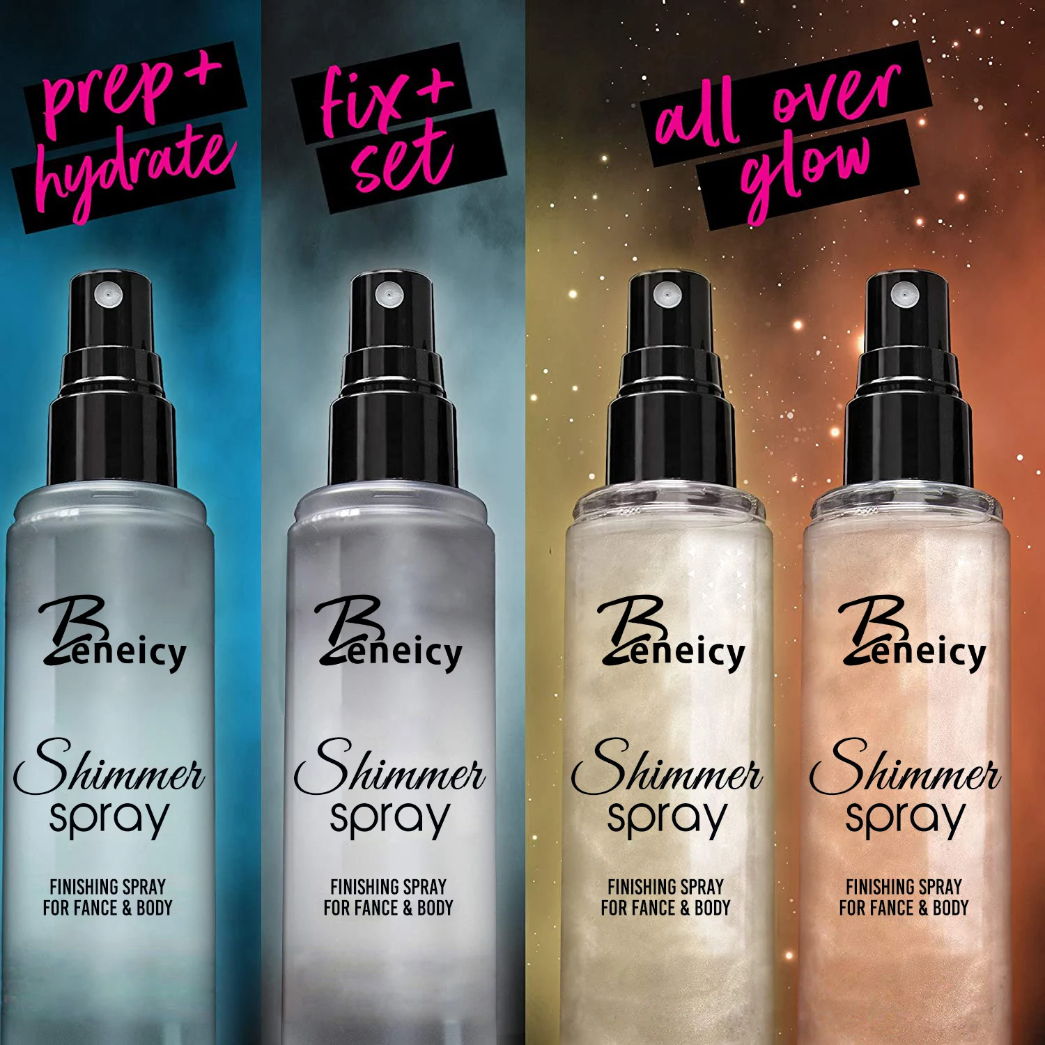 bronze shimmering body oil