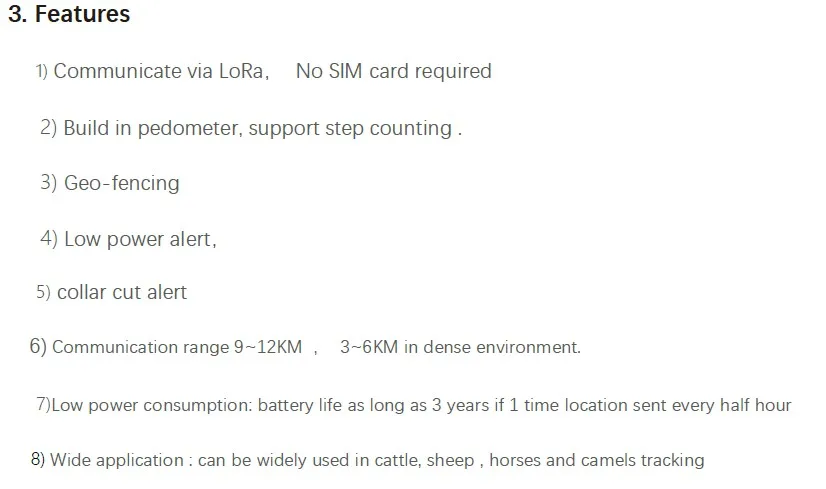 Lora Cattle Animal GPS Collar Tracker
