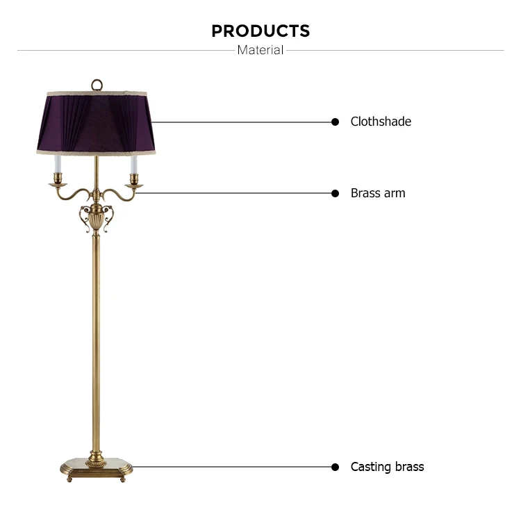 solid brass led floor lamp