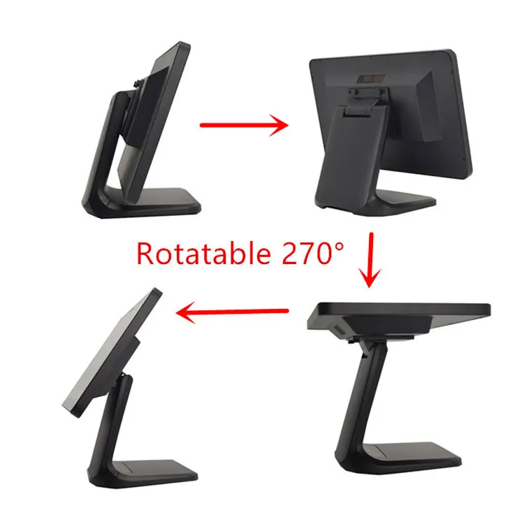 17.3 inch black aluminum high resolution 1920x1080 capacitive pos system touch screen monitors