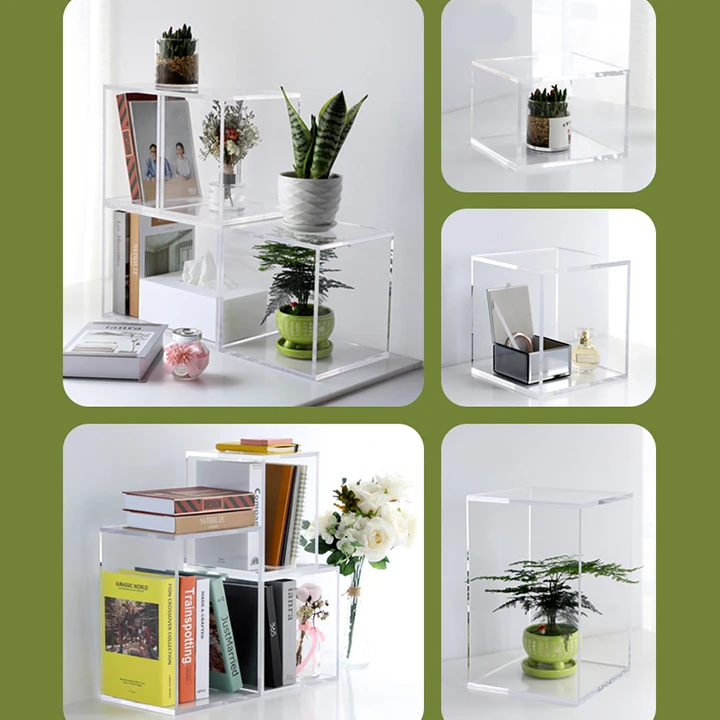 plexiglass book storage box a4 acrylic desktop file organizer