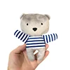 Custom cute stuffed gray bear doll wholesale soft bear plush toy