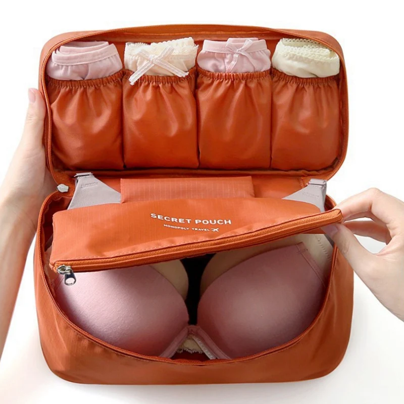 
Multi-Functional Packing Organizer Bra Underwear Storage Bag Travel Lingerie Pouch 