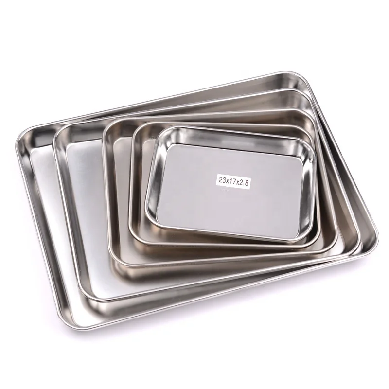 Stainless Steel Tray W Holes Lid 21x12cm Lab Instrument Organizer Tool