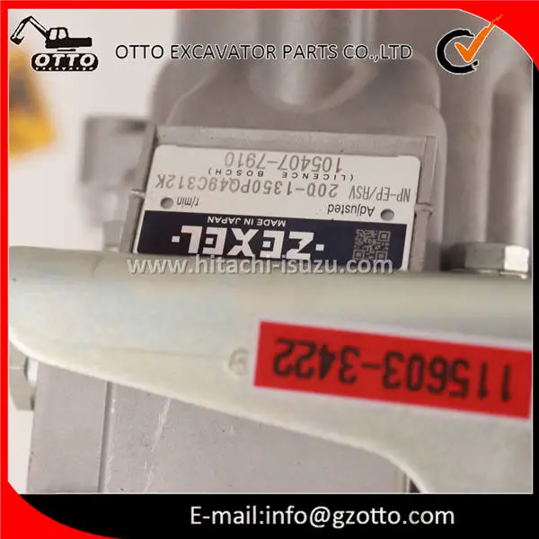 Genuine Zexel Japan 6wg1 Fuel Injection Pump Zx800 Zx450 Zx670 Fuel Pump  1-15603428-0 1-15603342-2 105407-7910 106682-1041 - Buy Zexel Japan,Zexel  