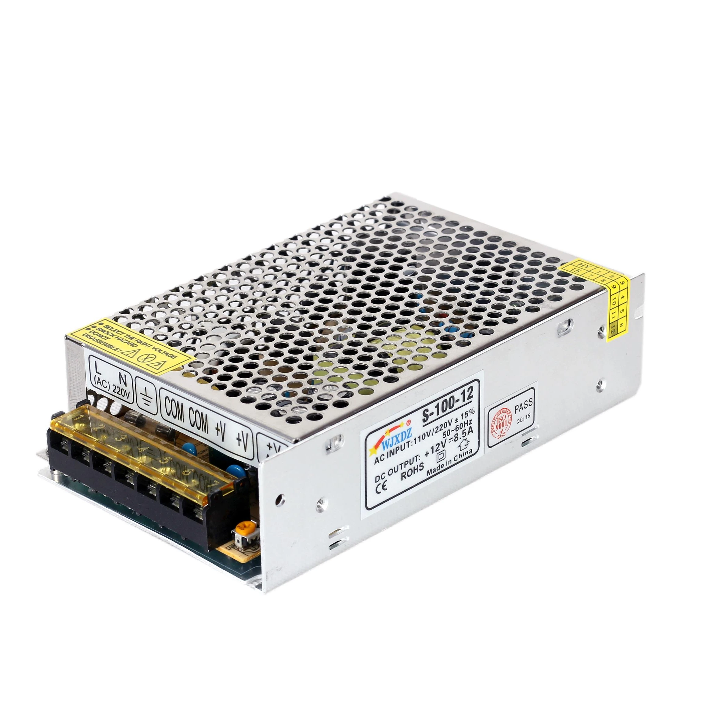 12V 8.33A 100W adjustable DC regulated LED switching power supply IP20 Led driver for led strip light