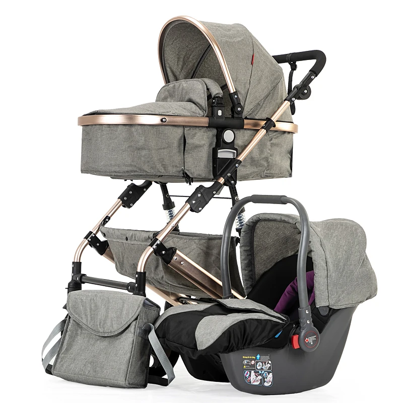 Anti-explosion Wheels High Landscape Baby Stroller