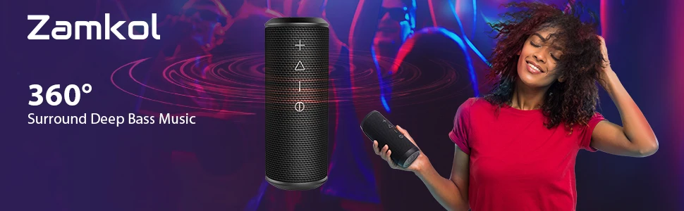 Zamkol ZK606 Black Free Mic Stereo Hifi Mini Karaoke Portable Speaker Wireless Wholesale Speaker Bluetooth Outdoor - ANKUX.COM