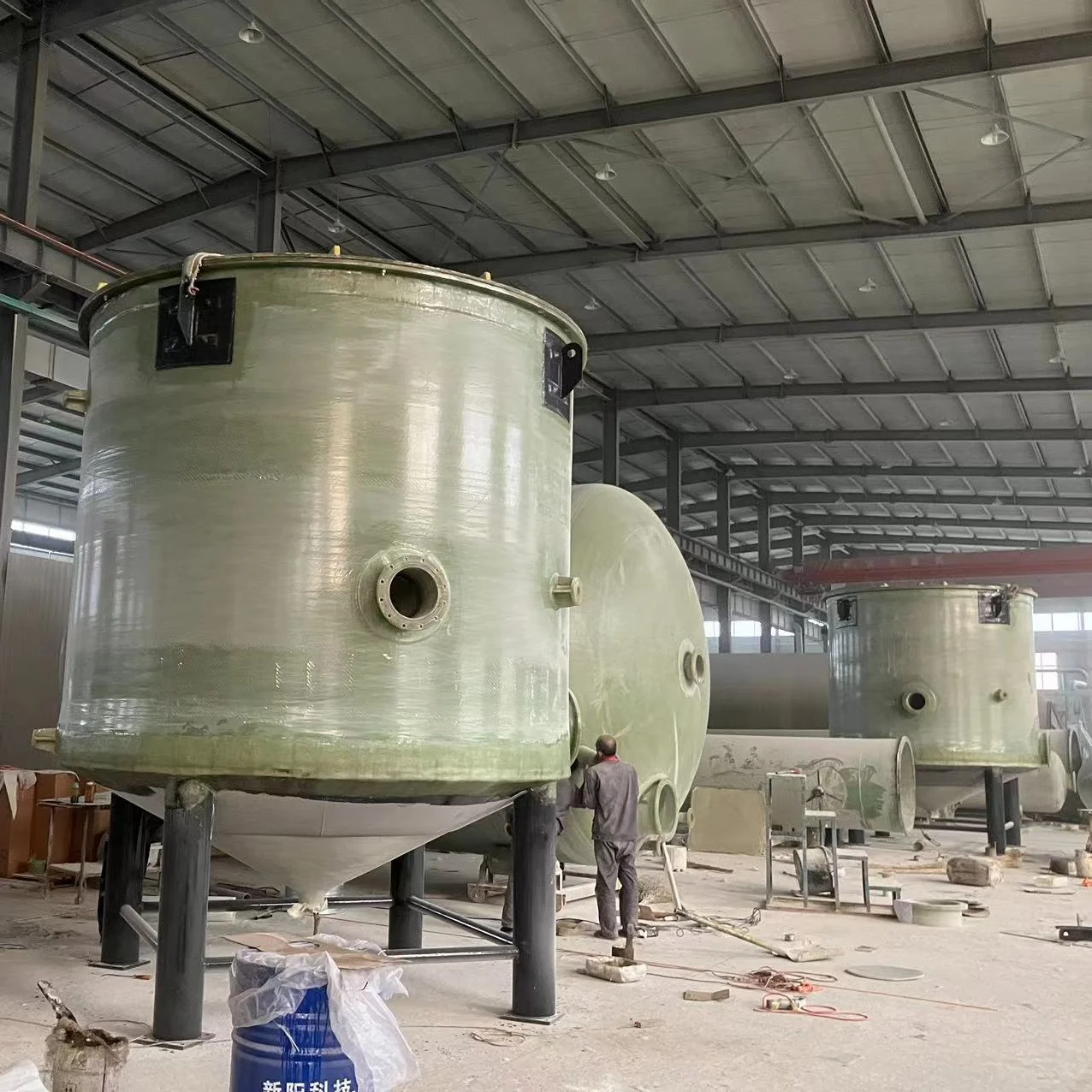 Frp Grp Fiberglass Winding Storage Tank Hcl Tank,Chemical Tank,Mixing ...