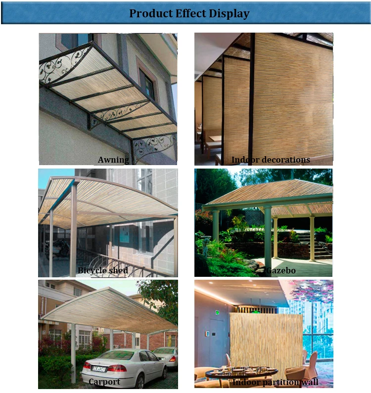 Plastic skylight sun shade sheet of polycarbonate bamboo sheet
