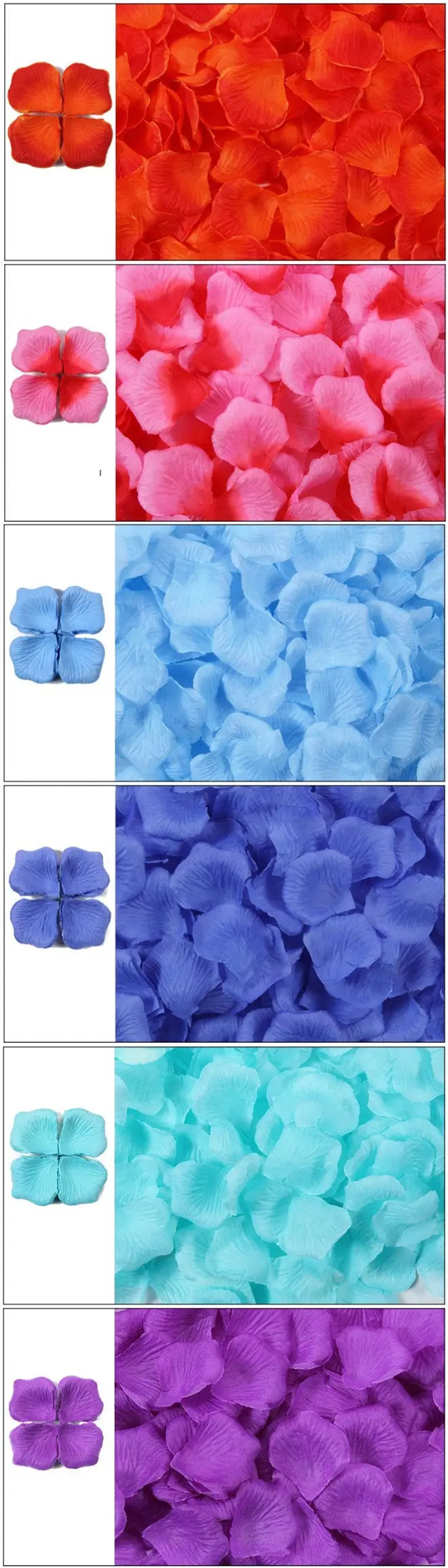 Artificial Silk Rose Flower Petals