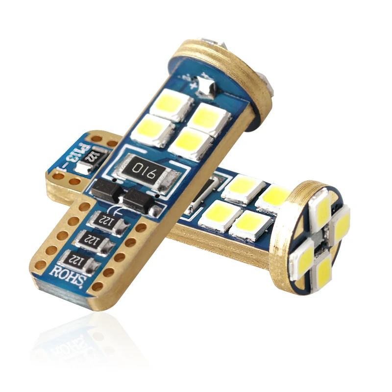 
T10 194 168 W5W LED AC12V 2W 2835 12SMD Canbus Decoding Dashboard 