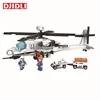 483pcs Military Thunder Air Force Apache Helicopters 2 Figures Winner Building Block Toys For Children