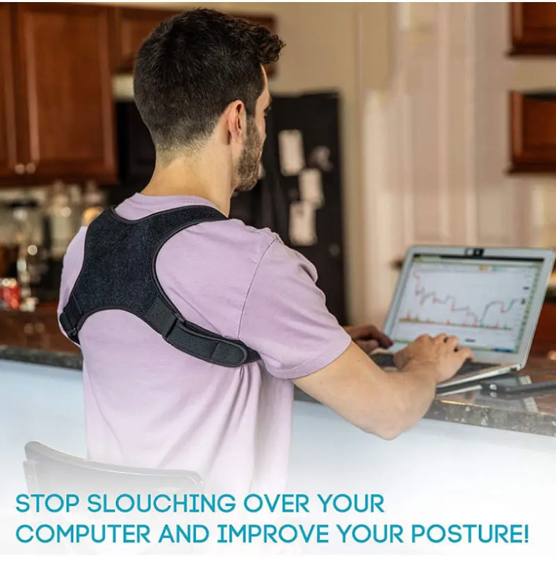 Amazon Hot Selling Improved Adjustable Back Posture Corrector Shoulder Brace Back Posture Corrector For Men&Women