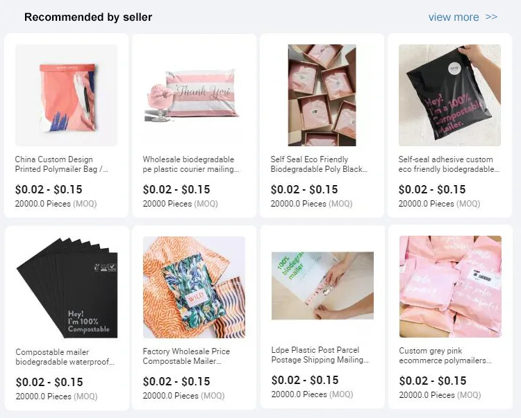 printed mailing bolsas