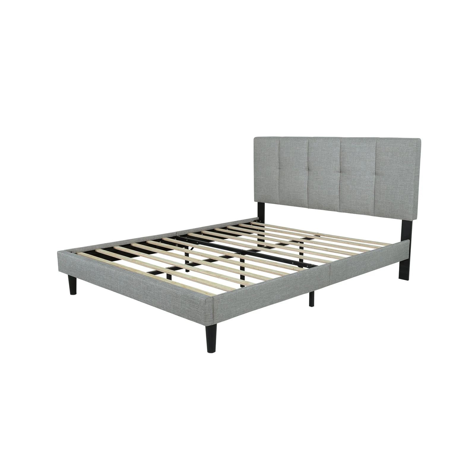 Modern Queen King Size Solid Wood Upholstered Wholesale Bed Frame