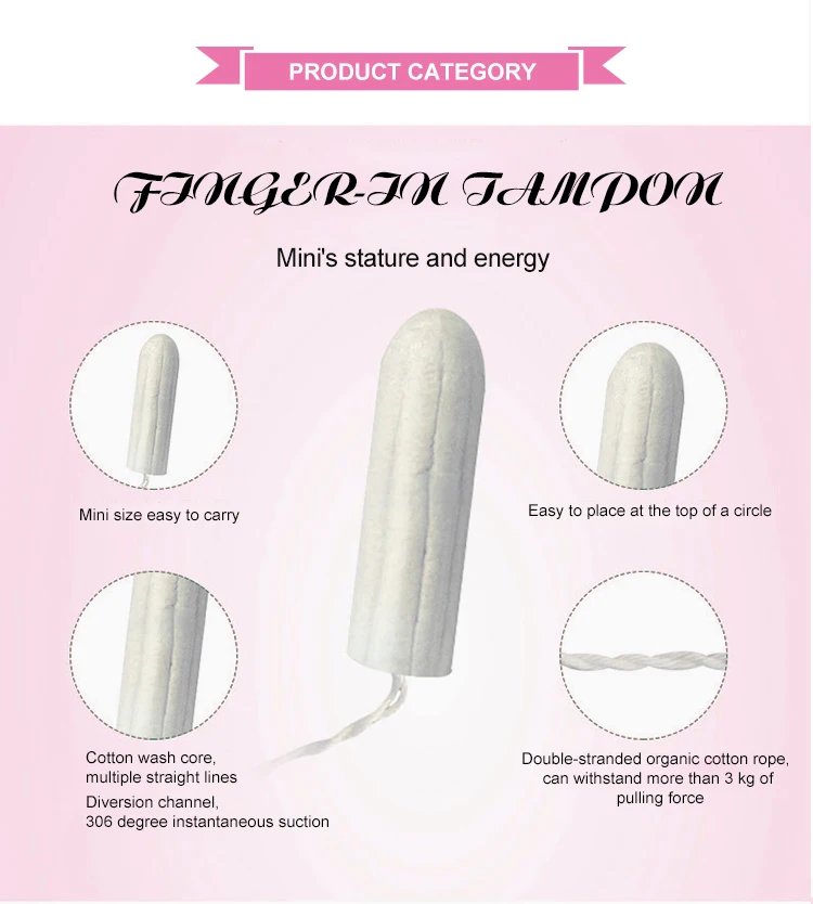 Wholesale Custom Natural Organic Tampons Organic Cotton Private Label