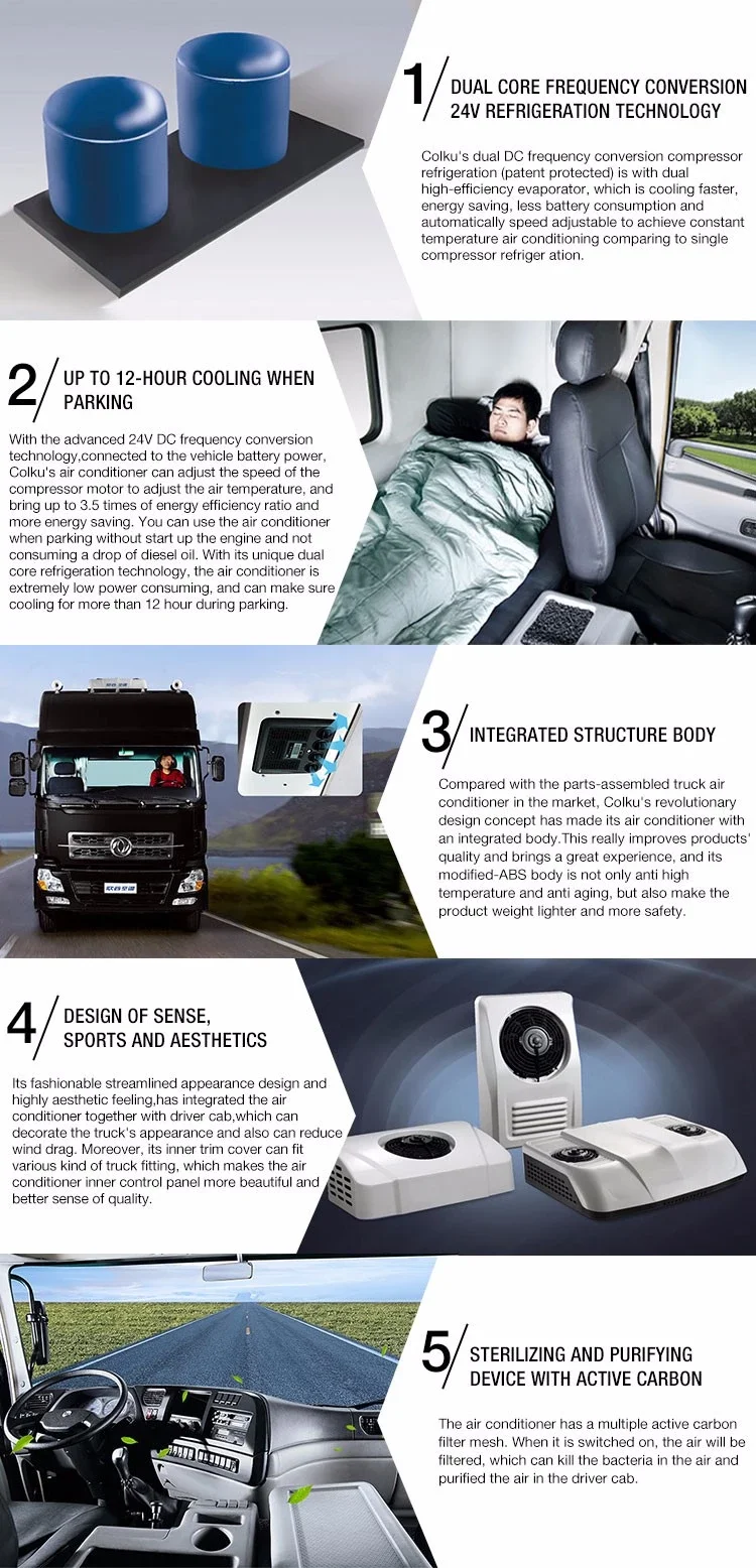 24v Truck Air Conditioner Auto Parking Cooler Split Air Conditioner For
