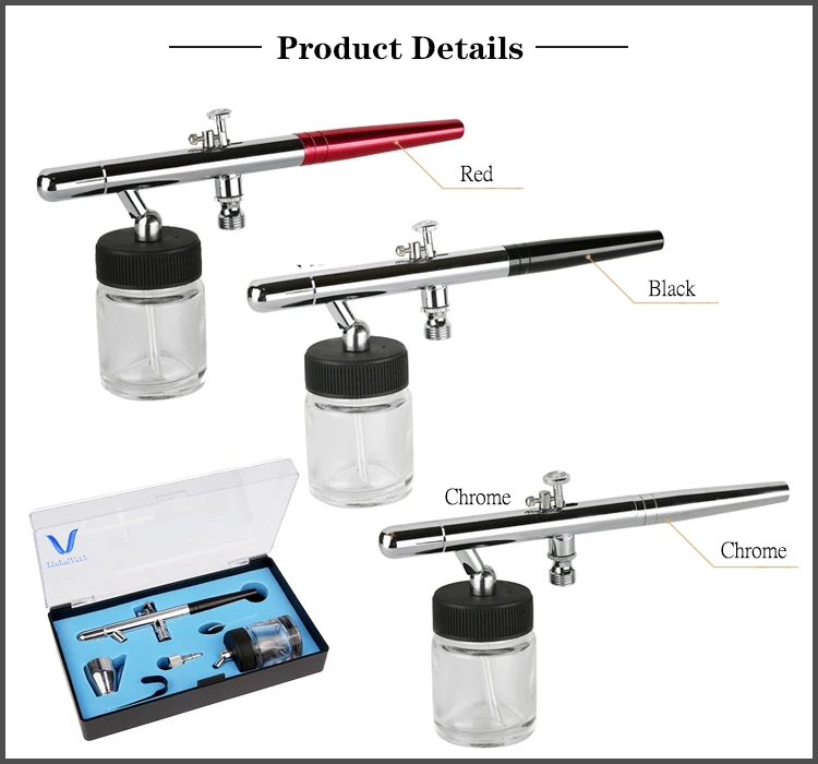 LinhaivetA portable dual action airbrush kit tattoo machine hair air brush gun