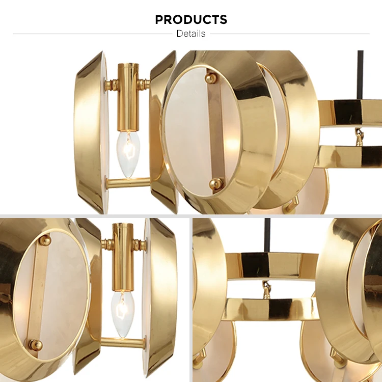 brass modern pendnat light led