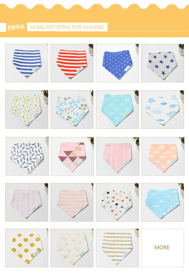 Fashion Baby Bandana Drooling And Teething Bandana Scarf Comfortable Drool Bibs