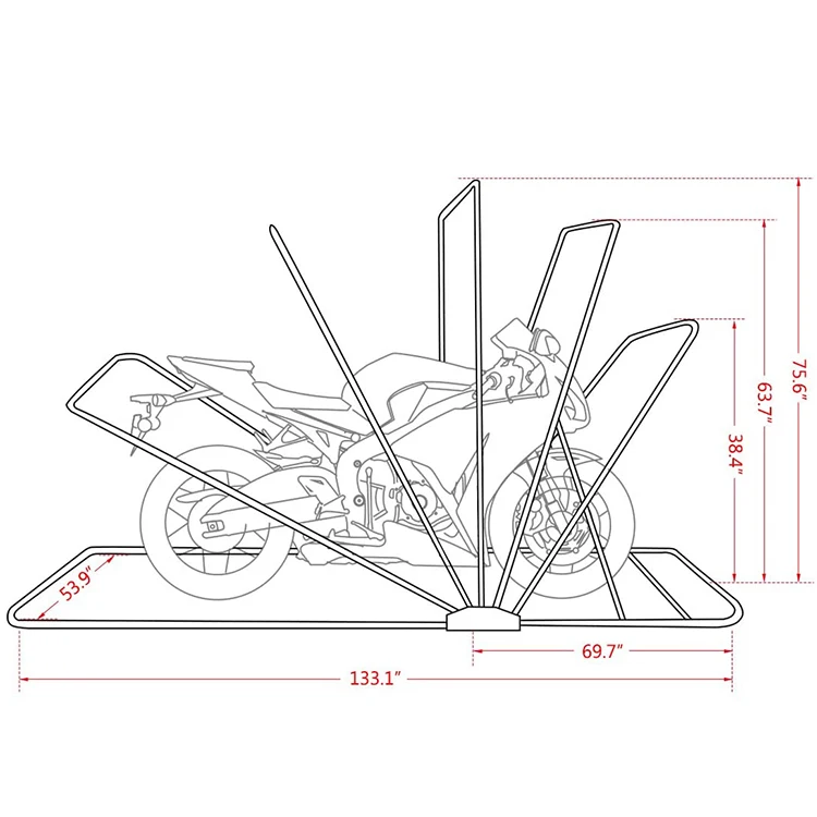 HOMFUL Motorcycle Shelter Motor Bike Storage Folding Garage Tent
