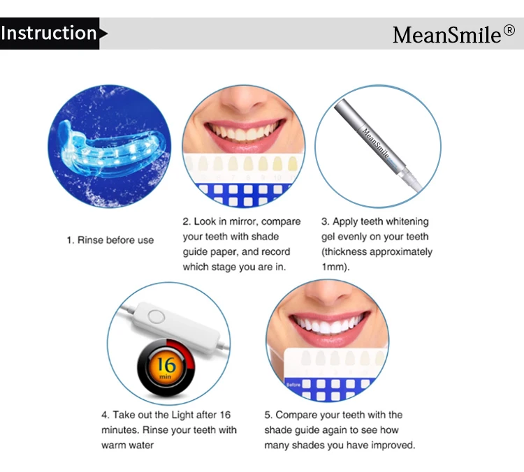 2023 Hot Sale Smile Professional Teeth Whitening Kits With Led Light