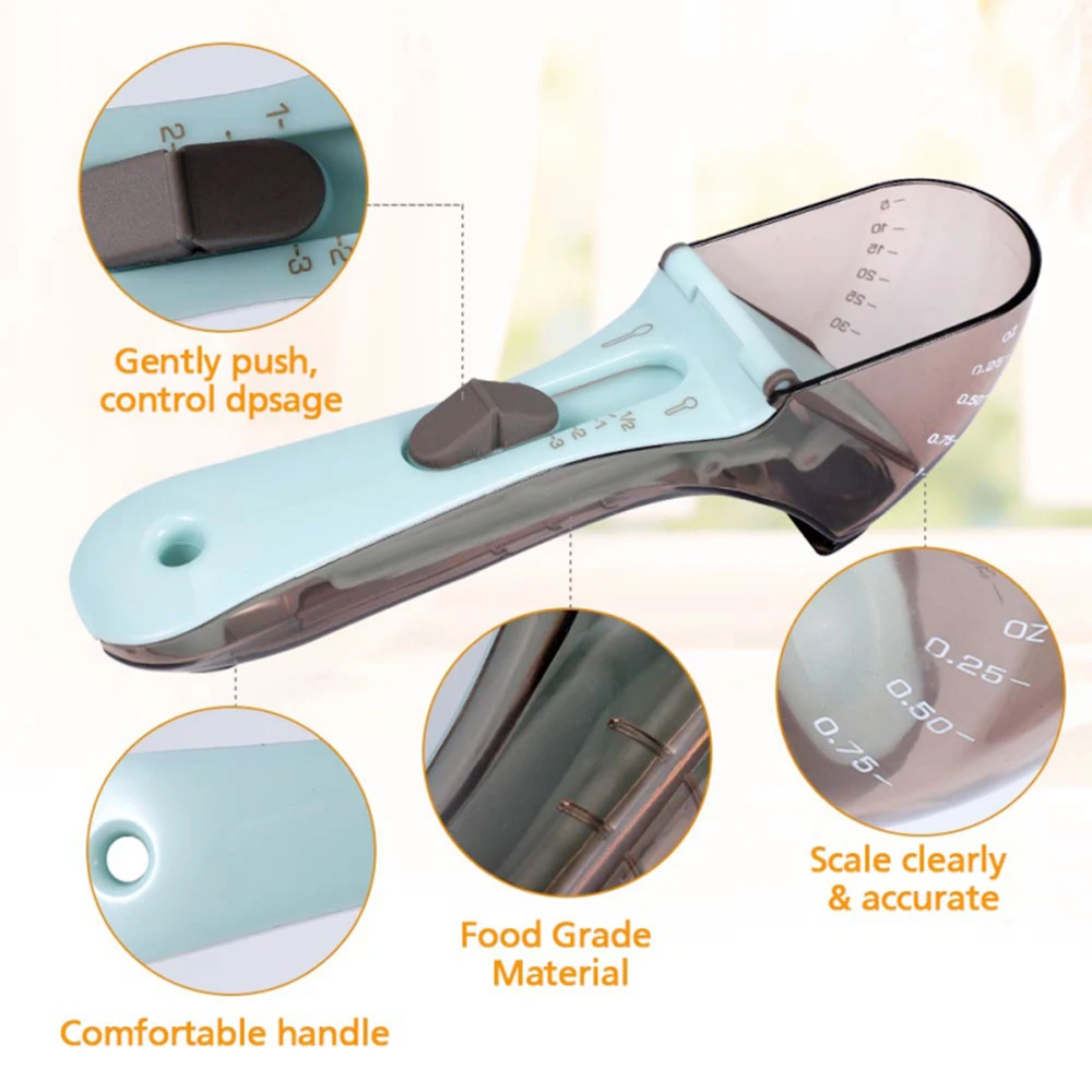 Adjustable Measuring Spoon Multifunctional Spoons With Scale Measuring Scoop For