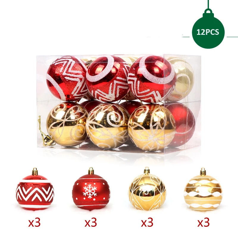 12pcs Christmas Xmas Tree Ball Home Decor Hanging Ornament Bauble