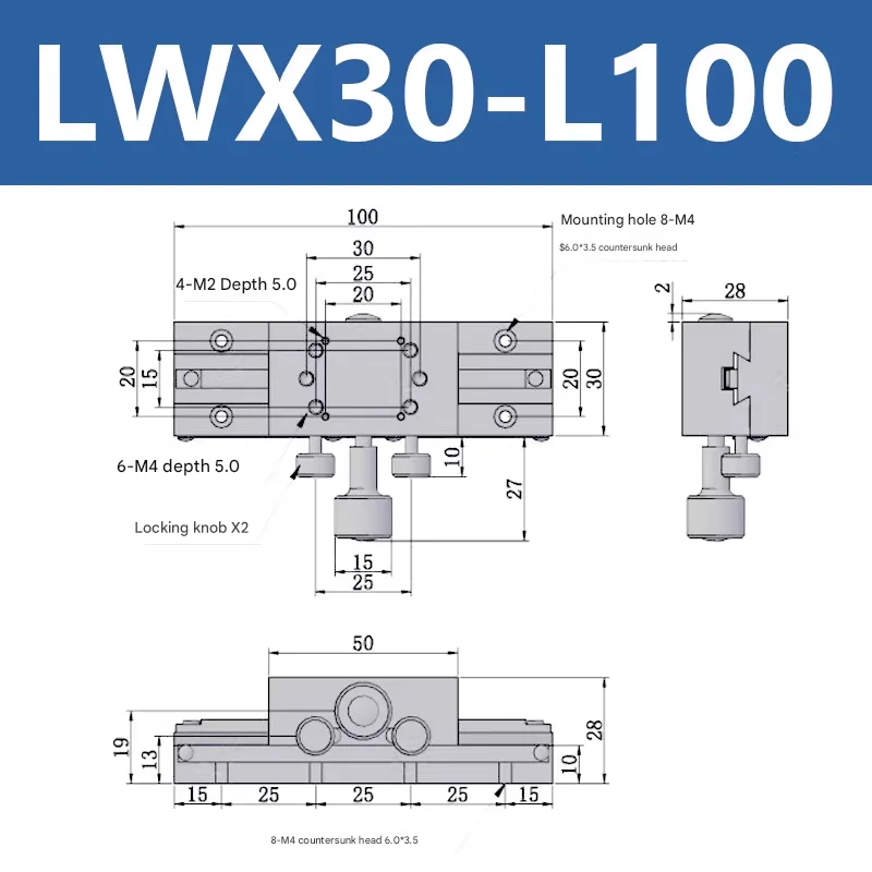 XDTLS80/100/150/200 Milling Manual Slot Translation Stage X-Axis Long Stroke E-EIM01 Precision Sliding Table Add More Brand 1 supplier