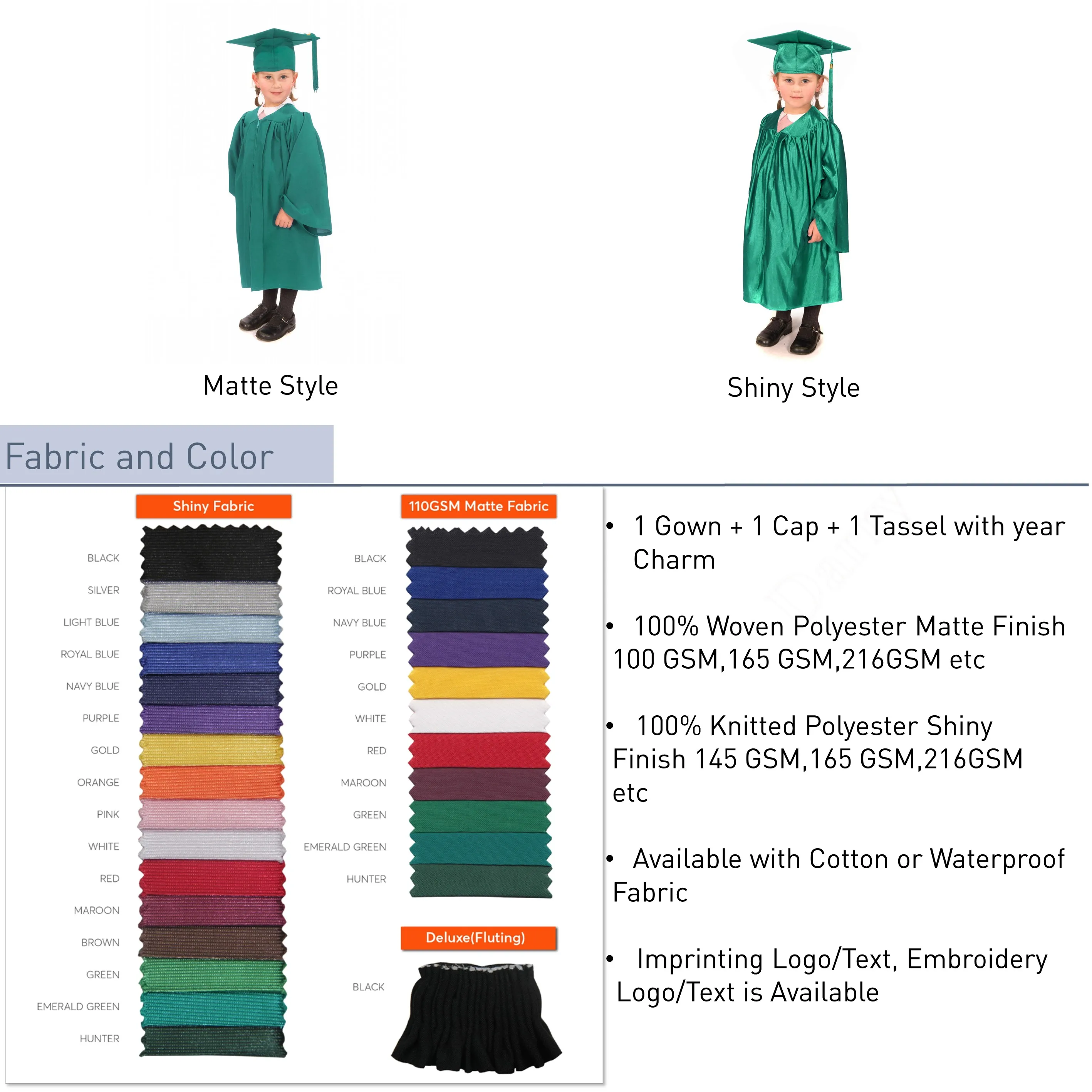Preschool Graduation Gown kindergarten Children Graduation Gown School 