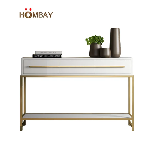 Console Table Silver Gold Marble For Entryway Hotel Lounge Buy