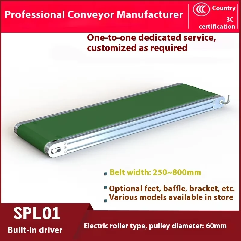 6000 Series Precision Positioning Electric Roller Conveyor Belt Line Food Motor Built-in Desktop Small Conveyor for Food supplier