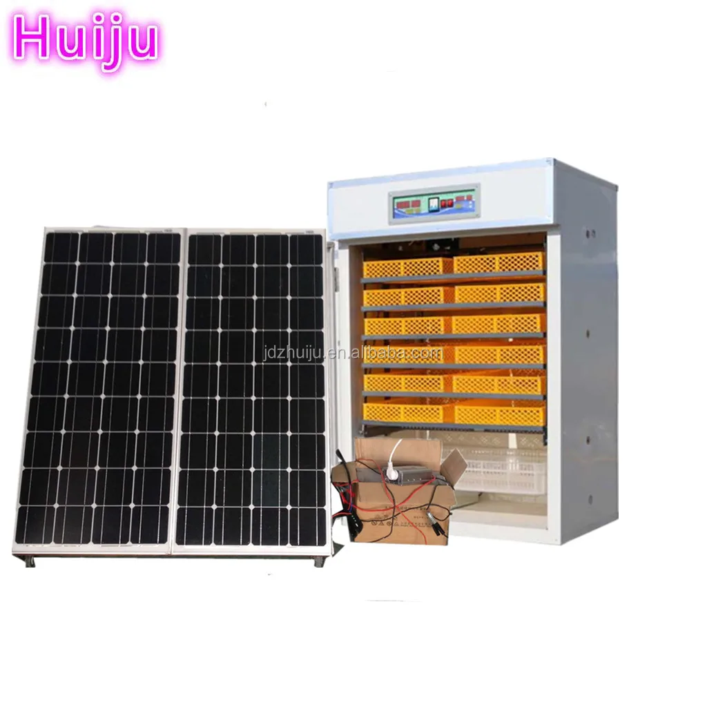 2 Pieces 250w Solar Panels Chicken Incubators Hatching Eggs With 12 Pieces Chicken Egg Trays And
