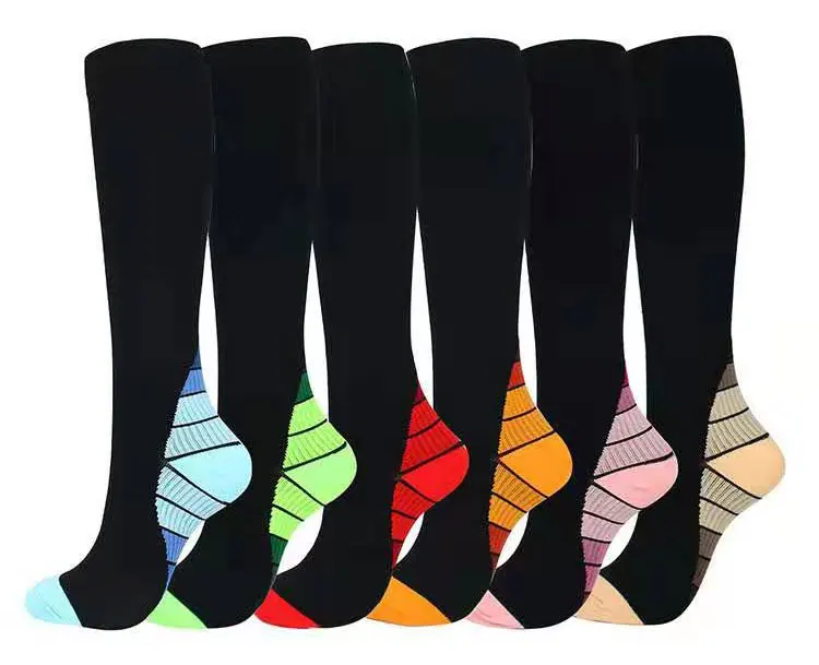 Compression-Socks-.Wholesale custom design 20-30mmhg football medical knee high running cycling sport compression socks for mens