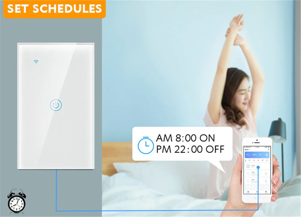 1GANG US Zigbee Switch/Smart Wireless Light Switch Zigbee Touch Switch Compatible with Alexa/GoogleHome/IFTTT - ANKUX.COM