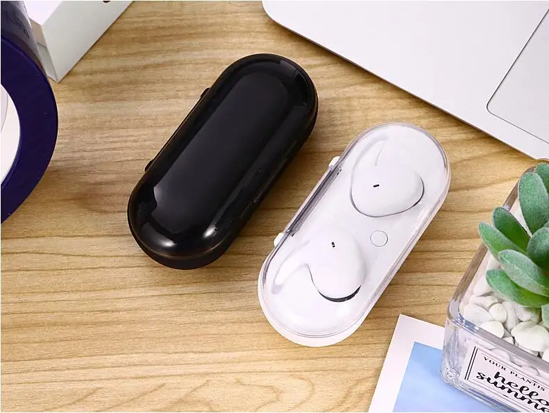 Cross-border customized new TWS4 Bluetooth Headphone 5.0 Touch Motion Biaural Belt Charging Warehouse TWS Headset TWS - ANKUX.COM