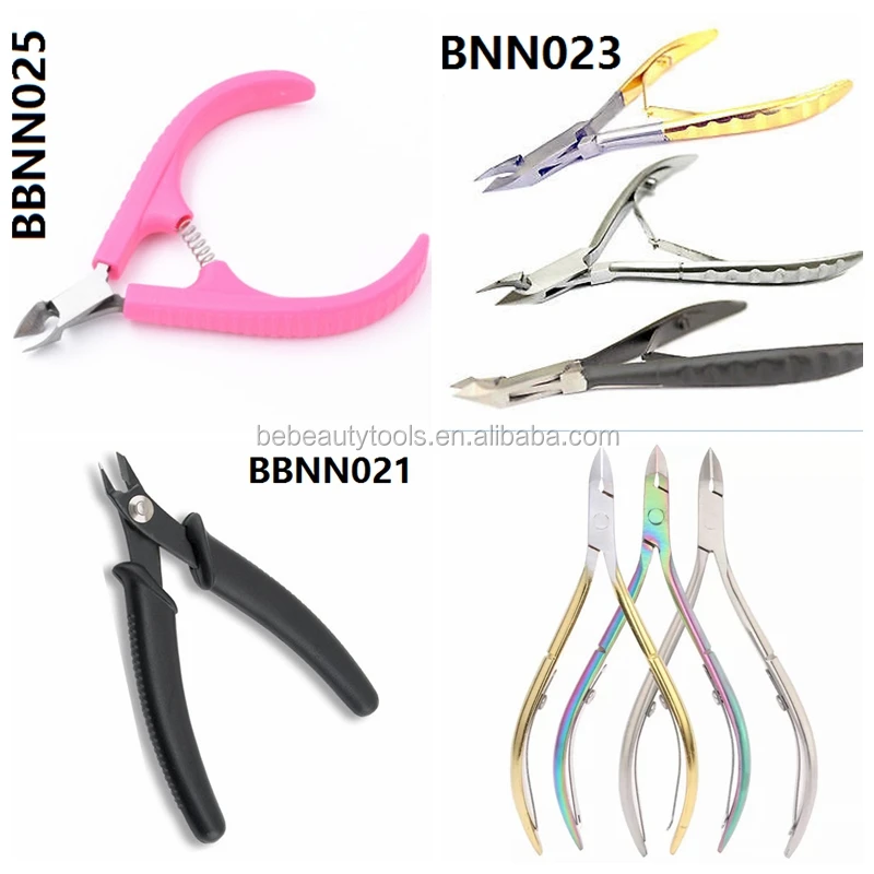 Large Full Jaw Double Spring Black Rubberized Ergonomic Grip Pedicure